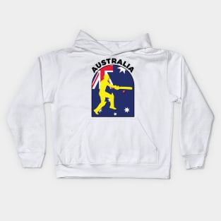 Australia Cricket Batsman Australia Flag Kids Hoodie